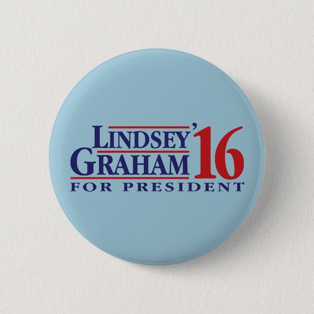 Lindsey Graham for President 2 Inch Round Button (Front)
