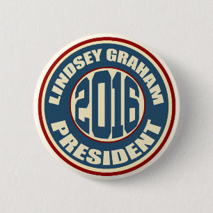 Lindsey Graham for President in 2016 2 Inch Round Button