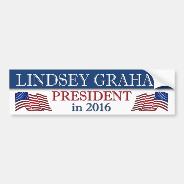 Lindsey Graham President in 2016 Bumper Sticker (Front)