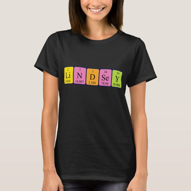 Lindsey periodic table name shirt (Front)