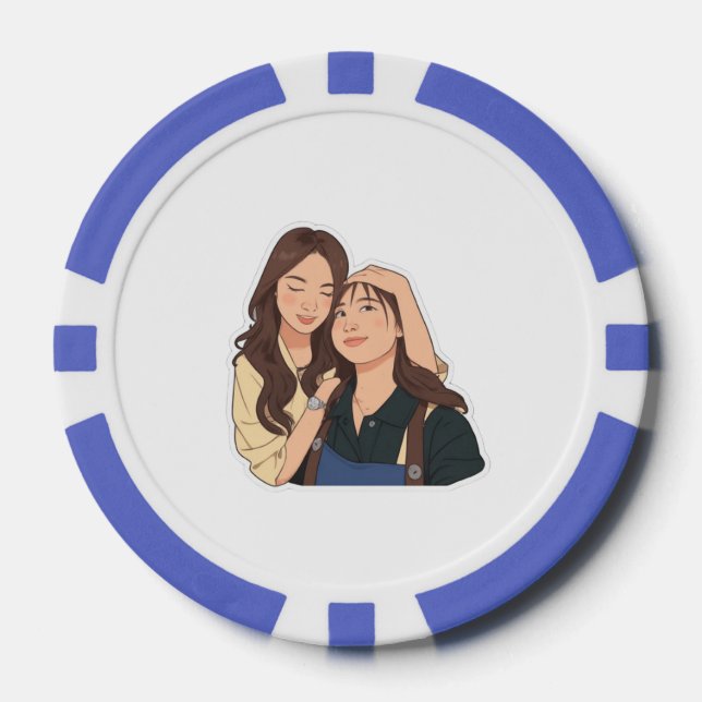 LinDy (GL pair) Poker Chips (Front)