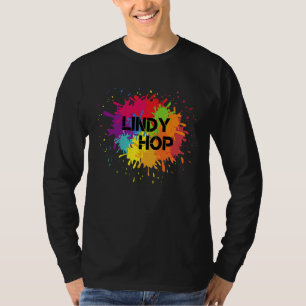 Lindy Hop Paint Splatter Swing Dancer T-Shirt