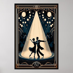 Lindy Hop Poster vintage de la salle de danse