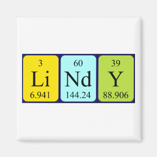 Lindy periodic table name magnet