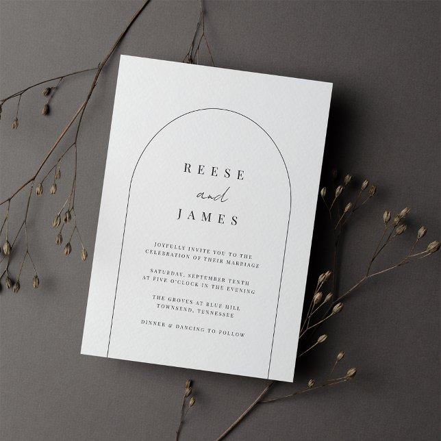 Line Arch | Modern Minimal Wedding Invitation (Creator Uploaded)