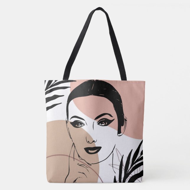 LIne Art Boho  Tote Bag (Front)