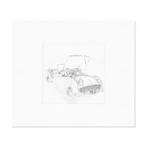Line art  British car Canvas Print