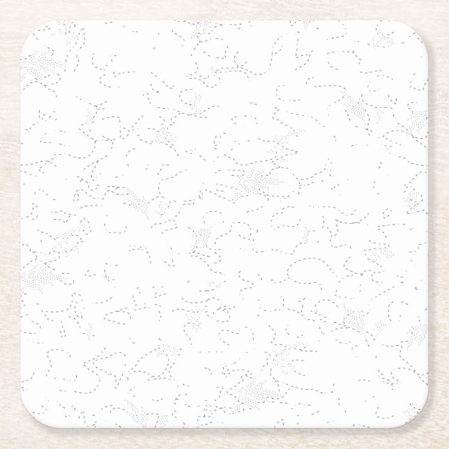 Line art, Catskill White, Fantasy Paper Coaster (Front)