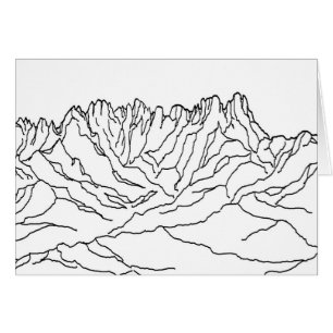 Line art colouring image of Organ pipe Mountains