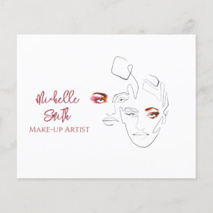 Line art Fashion make up, make up artist branding Flyer