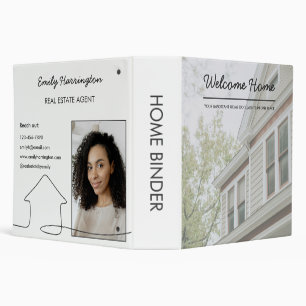 Line Art Home Neutral Real Estate Agent Binder
