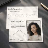 Line Art Introduction Green Real Estate Agent