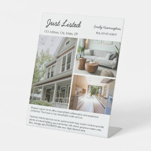 Line Art Listing Neutral Real Estate Agent Pedestal Sign