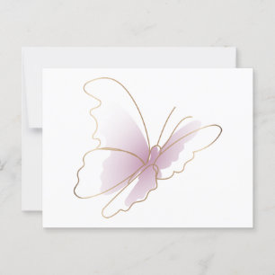  LINE  ART  PURPLE  BUTTERFLY POSTCARD