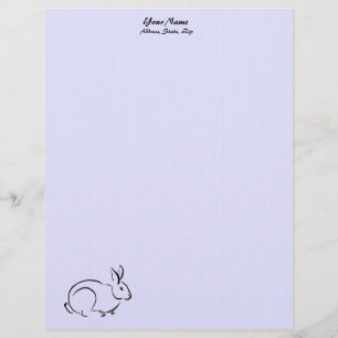 Line art rabbit letterhead