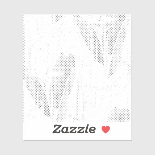 Line art, Seashell, Harp Custom Vinyl Sticker (Feuille)