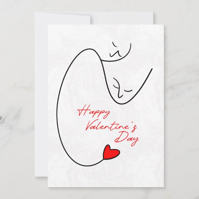 Line art Valentine's day Card (Front)