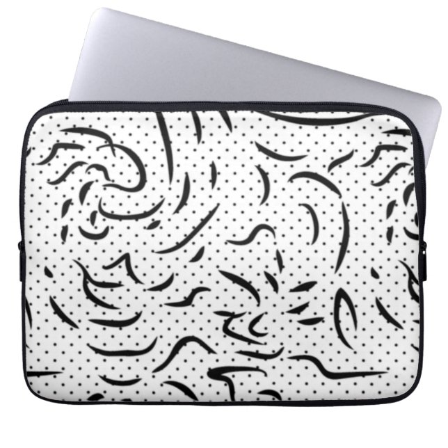 Line art, Vista White, Alabaster Electronics Bag (Front)