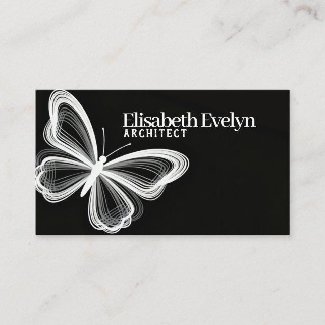 Line Art Wings: Modern Business Card Design (Front)