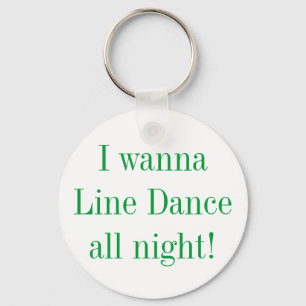 Line Dance All Night Dancing Keychain
