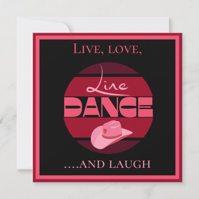 Line dance dancing pink dancer gift (Front)
