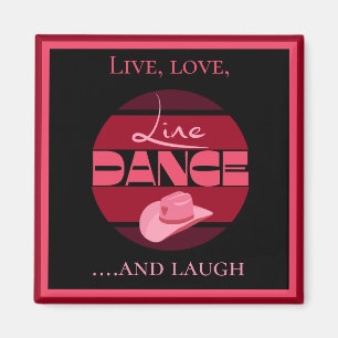 Line dance dancing pink decoration dancer gift magnet