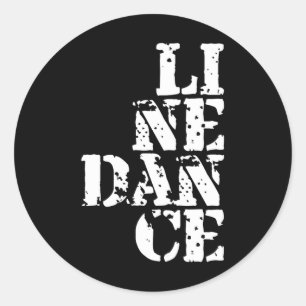 Line Dance I Line Dancing Present Classic Round Sticker