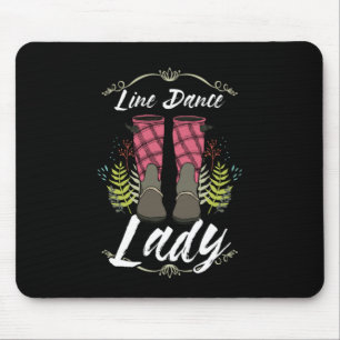 Line Dance Lady Line Dancing Boots Country Gift Mouse Pad