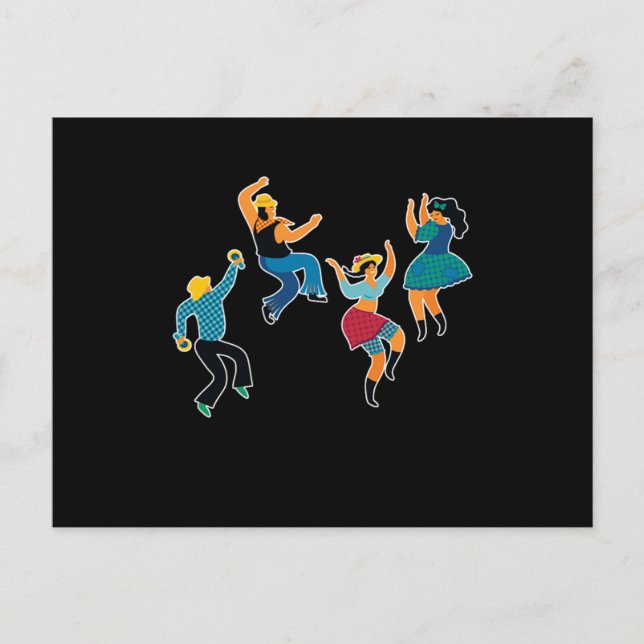 Line Dance Line Dancers Line Dancing Country Gift Postcard (Front)