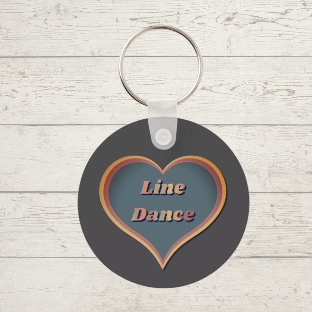 Line dance Love Heart  Keychain (Creator Uploaded)