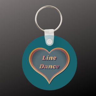 Line dance Love Heart  Keychain