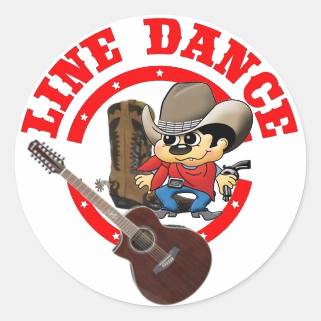 Line Dance sticker Roy small (Front)