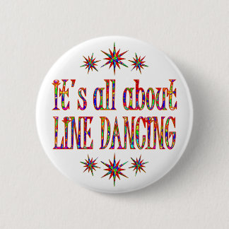 LINE DANCING 2 INCH ROUND BUTTON