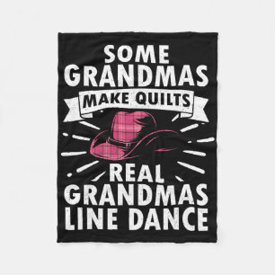 Line Dancing Art For Women Mom Grandma Line Dance Fleece Blanket
