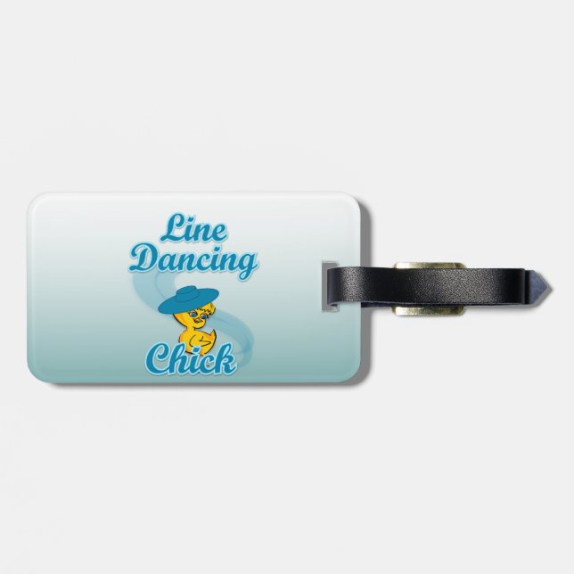 Line Dancing Chick #3 Luggage Tag (Back Horizontal)