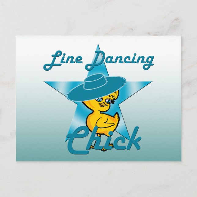 Line Dancing Chick #7 Postcard (Front)