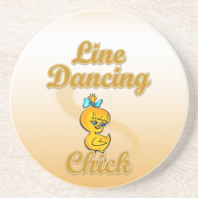 Line Dancing Chick Coaster (Front)