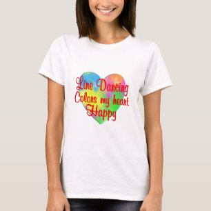 Line Dancing Colours My Heart Happy T-Shirt