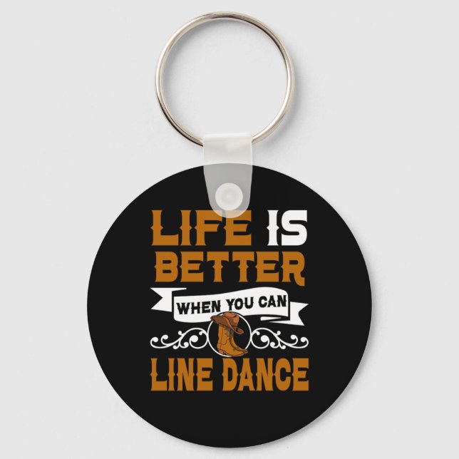 Line Dancing Dance Keychain (Front)