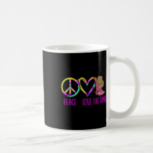 Line Dancing Dance Teacher Tie Dye Peace Love Line Coffee Mug