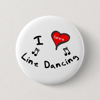 Line Dancing Gifts - I Heart Line Dancing 2 Inch Round Button