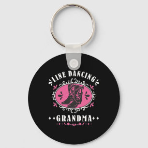 Line Dancing Grandma Line Dancer Country Music Keychain