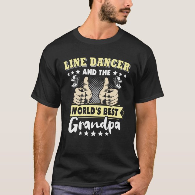 Line Dancing Grandpa Line Dancer Line Dance T-Shirt (Front)