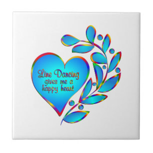 Line Dancing Happy Heart Tile
