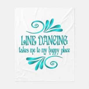 Line Dancing Happy Place Fleece Blanket