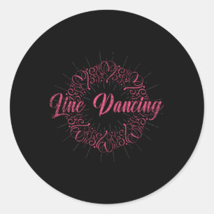Line Dancing Line Dance 2  Classic Round Sticker