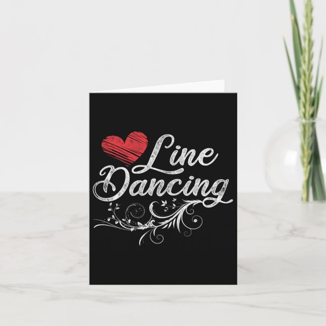 Line Dancing Line Dance  Card (Front)