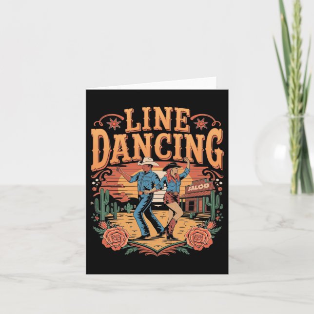 Line Dancing Line Dance Team  Card (Front)