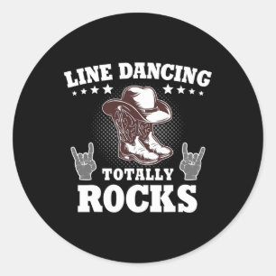 Line Dancing Line Dancer Line Dance Classic Round Sticker