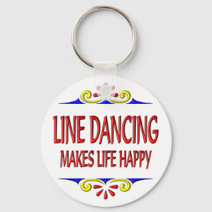 Line Dancing Makes Life Happy Keychain